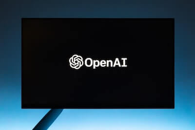OpenAI logo on black