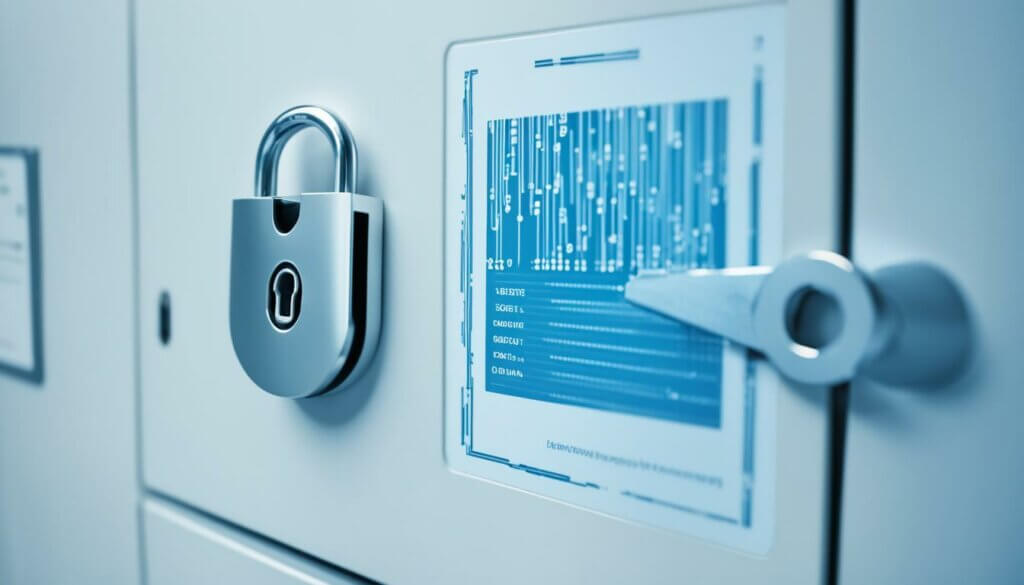cyber security lock keeping a door closed
